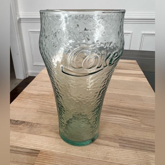 Coca-Cola Vintage Wavy Glass Beautiful Texture 6” Tall Vintage Glass - Picture 2 of 5